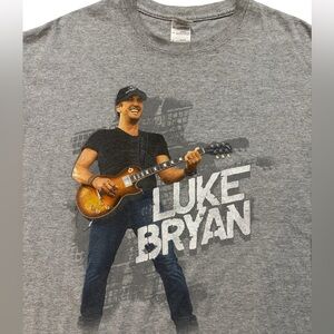 Luke Bryan I Don’t Want This Night To End Tour Gray Short Sleeve T-Shirt Mens XL